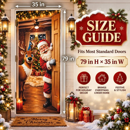 🔥 Last Day 50% OFF✨-Magical Christmas Door Cover & Holiday Party Banner 🎄