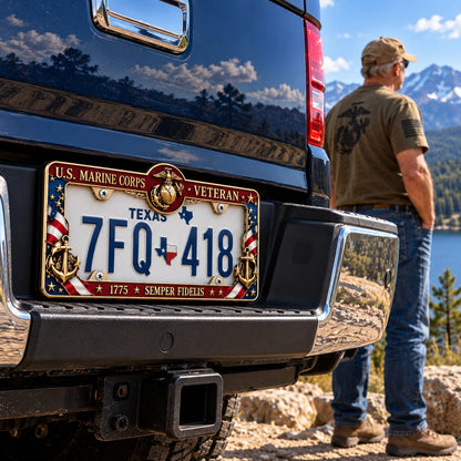 🇺🇸🦅 Honor Their Service – U.S. Military Veteran Commemorative License Plate Frame