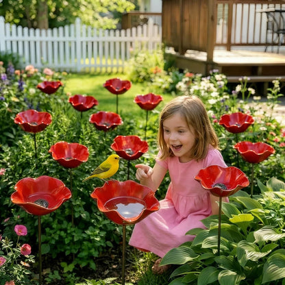 🌸 Handmade Metal Flower Garden Stake – Charming Outdoor Garden Decor