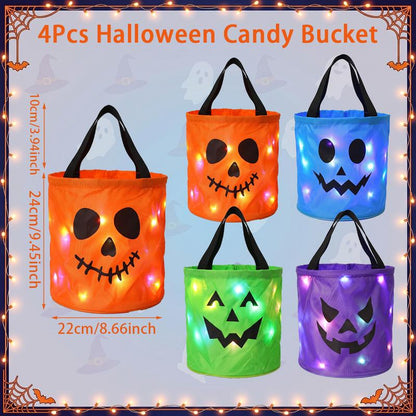 🔥 LAST DAY 50% OFF! 🎃 Light-Up Halloween Trick-or-Treat Candy Bag ✨