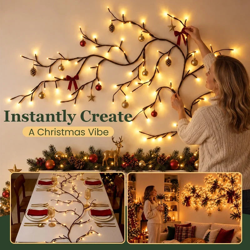 🎁 LAST DAY 50% OFF – Flexible Branch Christmas Lights🎄 – DIY Holiday Decor