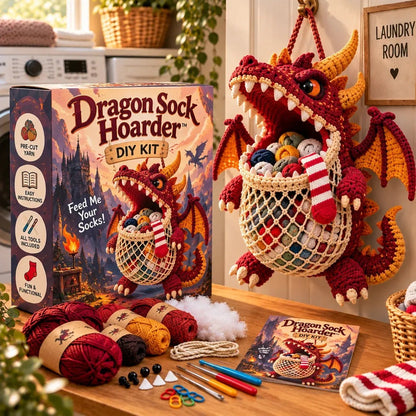 Dragon Hoarder red crochet dragon kit