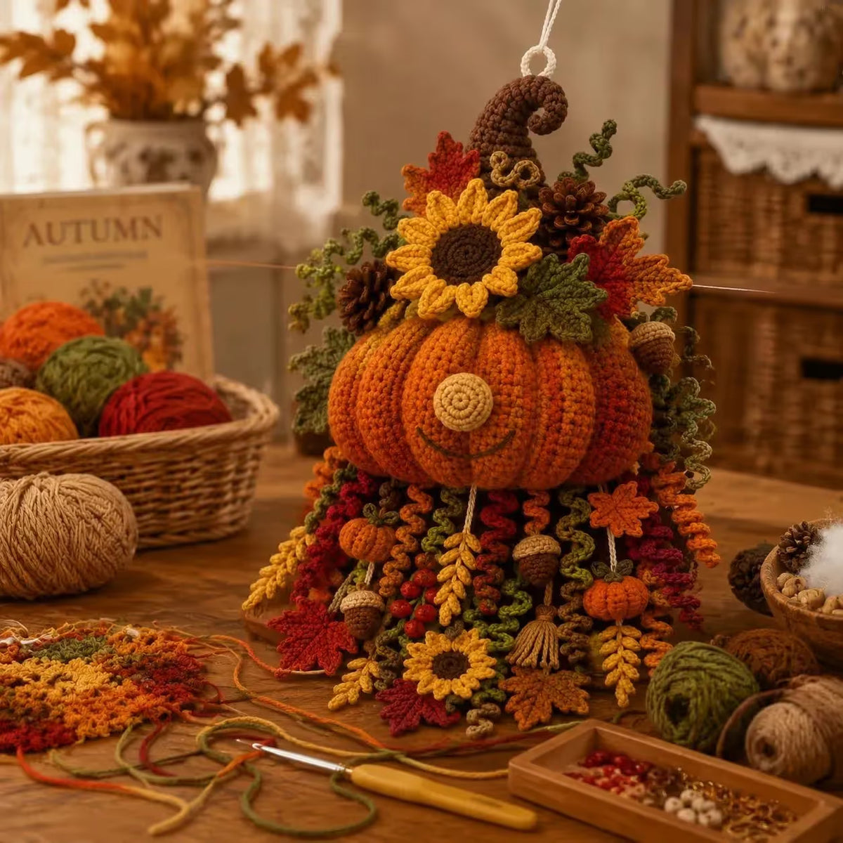 ⏰Last day Promotion 🔥-🧶 DIY 3D Crochet Door Hanger Kit for Creative Seasonal Home Decor ✨💕