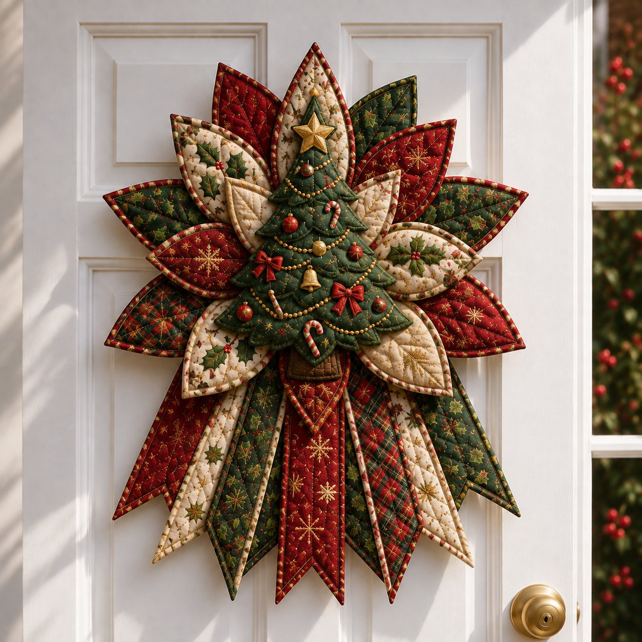 🎉 Holiday Celebration 50% OFF 🎄 – Festive Quilted Christmas Door Hanging DIY Sewing Kit