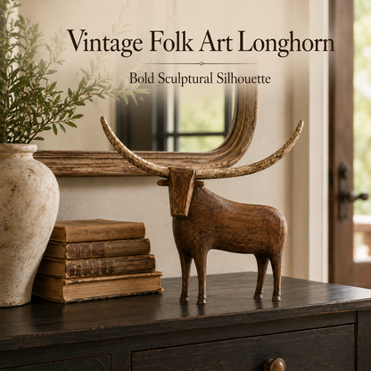🔥 Today Only 50% OFF-🐂Vintage Longhorn Bull Sculpture