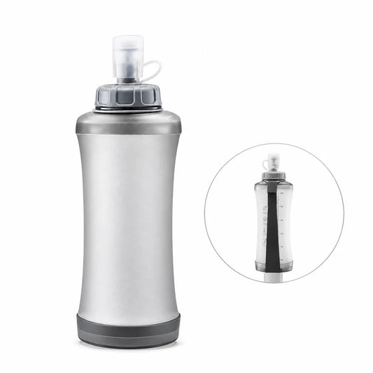 🤫 500ML Silent Collapsible Water Bottle – Soft Flask for Hunting & Outdoor Adventures