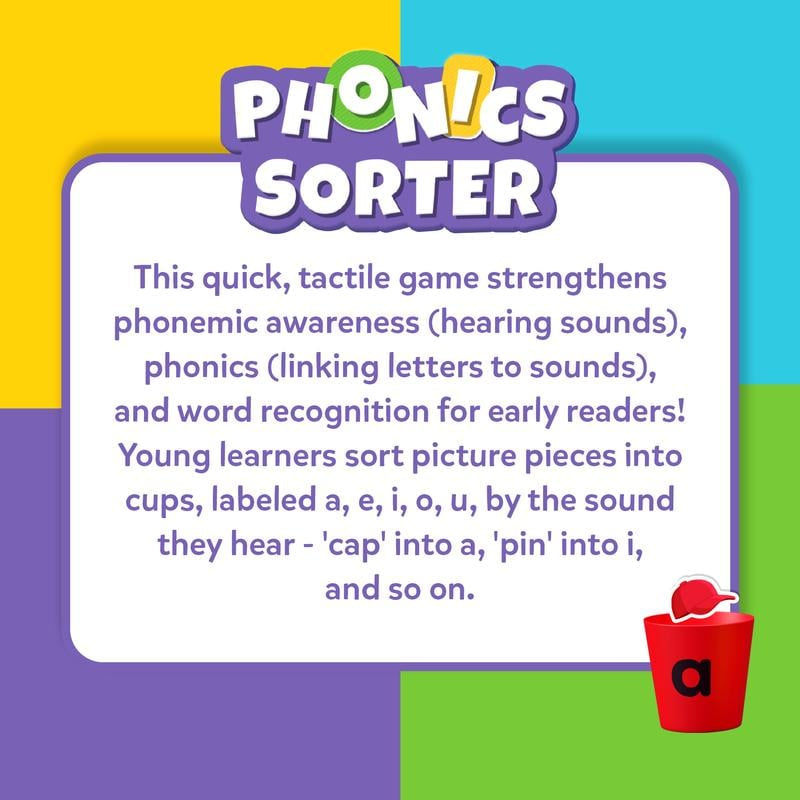 🔤 Last Day 50% OFF✨-📚Phonics Vowel Classification Toy (100+ Picture Cards) — Suitable for Kindergarteners Aged 4–7 🧩