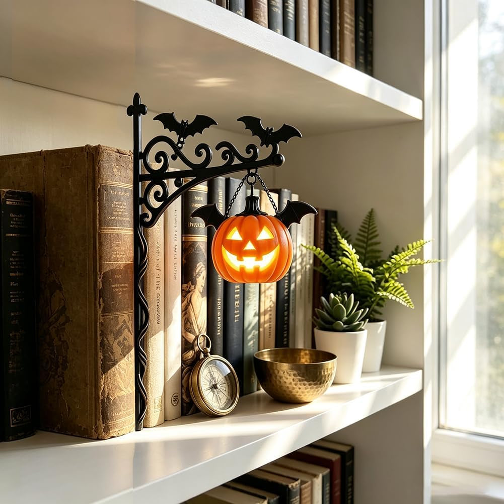 🔥 Last Day 50% OFF✨-👻 Halloween Bookend Light Adds Gothic Spooky Charm to Your Home Decor 🎃✨