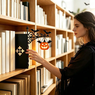 🔥 Last Day 50% OFF✨-👻 Halloween Bookend Light Adds Gothic Spooky Charm to Your Home Decor 🎃✨