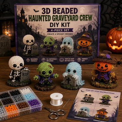 ⏰Last day Promotion 🔥-Halloween 3D Beaded Character Kit – 🎃Handmade Spooky Party Decorations