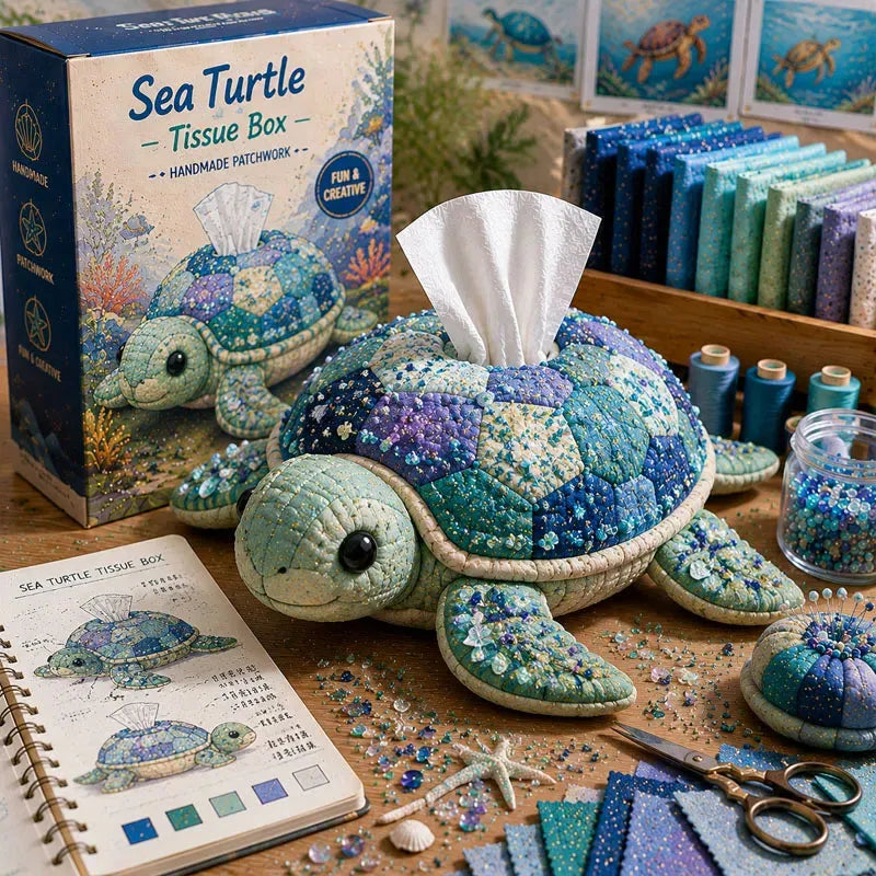 ⏰Last day Promotion 🔥-🐋Adorable Animal & Ocean Tissue Box Covers with This DIY Craft Kit ✨