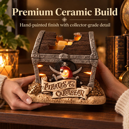 🌊Last day Promotion 🔥- 🏴‍☠️Glowing Pirate Treasure Chest Ceramic Decor 💎