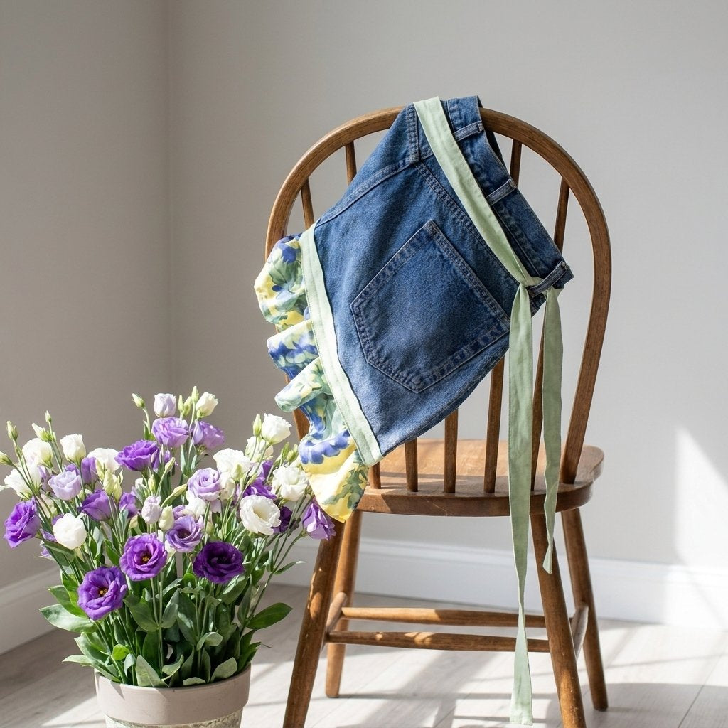 👖 Denim Echo Ruffle Apron