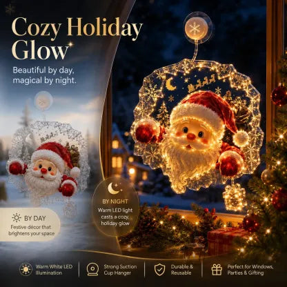 🔥 Last Day 50% OFF✨-🎄Lighted Christmas Window Decor with Warm LEDs🪟