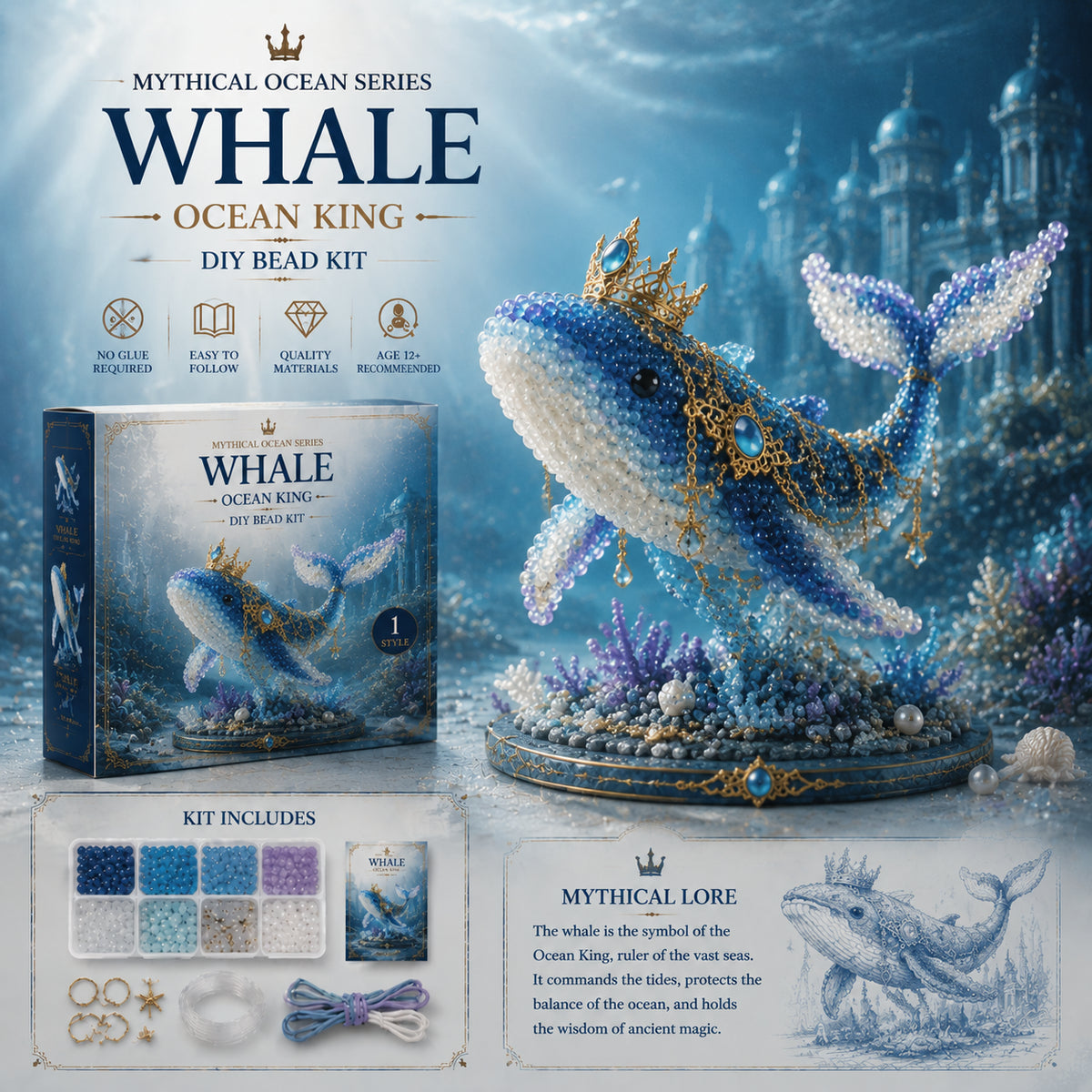 ⏰Last day Promotion 🔥-🌊 Mythical Ocean DIY Bead Kit