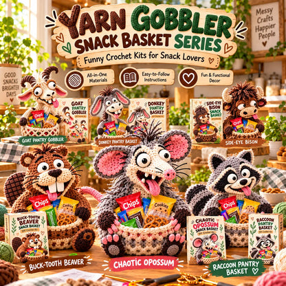 🧶 Holiday Celebration 50% OFF ✨-😂Funny Crochet Animal Snack Baskets for Cute Storage 🐻