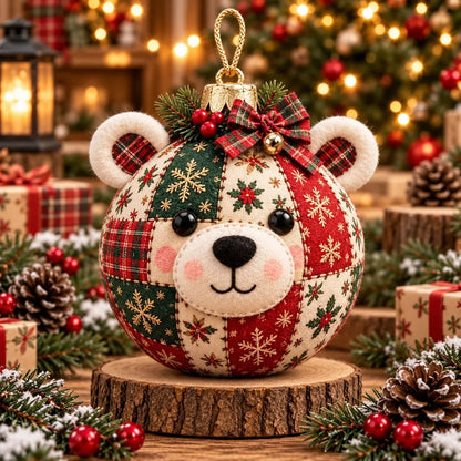 🎄 50% OFF – DIY Patchwork Christmas Ornament Kit – Cozy Handmade Holiday Decor ✨