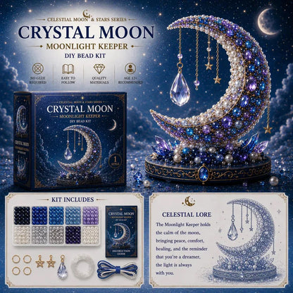 ⏰LAST DAY 50% OFF❤️ -🌙Moon Cat Luna Guardian DIY Bead Kit for Magical Celestial Crafting 🐈‍⬛
