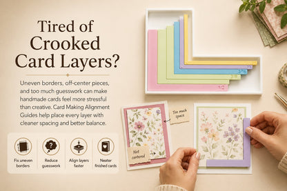🔥 Last Day 47% OFF - Card Making Alignment Guides Set | Create Perfectly Aligned Handmade Cards Without Guesswork or Crooked Corners ✨
