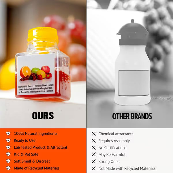 🍎Ultra-Strong Fruit Fly Trap – Easy to Use, Long-Lasting Up to 3 Weeks & Powerful Pest Control! 🚫✨