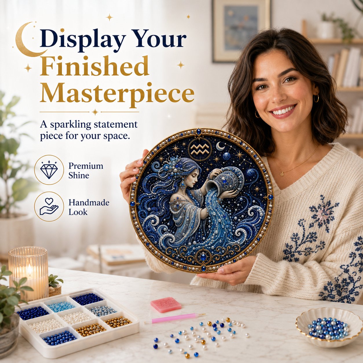 🔥Maak Je Eigen Hemelse Meesterwerk — 12 Sterrenbeelden Parelkunst DIY Kit ♈🌙
