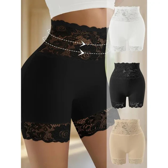 【Today's Special Offer】Women's High-Waisted Lace Shapewear Shorts – Smooth Silhouette Control