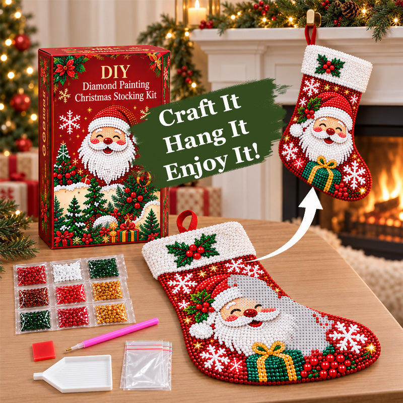 🔥 Last Day 50% OFF✨-DIY Diamond Painting Christmas Stocking Kit - 6 Designs