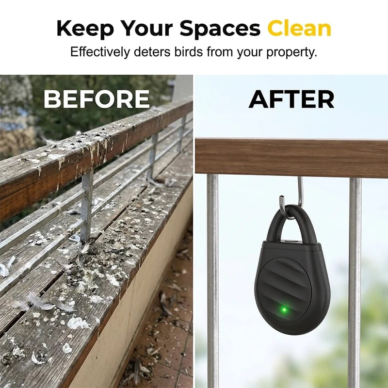 🔥 LAST CHANCE — 50% OFF! 🐦 Keep Unwanted Birds & Pests Away! Portable Ultrasonic Bird Repellent Keychain