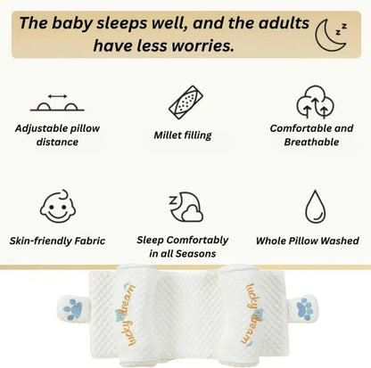 👶 Baby Comfort Support Pillow – Soft Ergonomic Head & Body Cushion for Babies