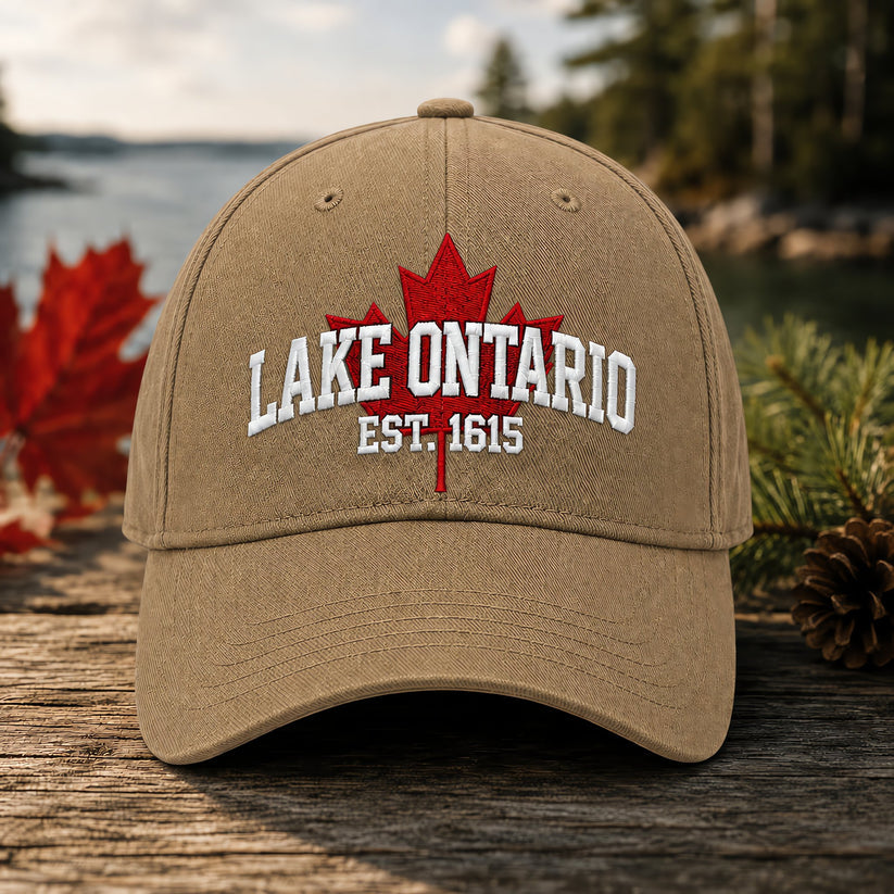 🔥 Last Day 50% OFF✨-🧢Lake Ontario Forever Embroidered Cotton Cap for Timeless Heritage Style 🌊✨