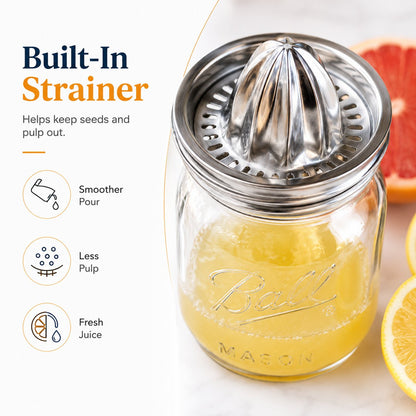 🔥 Holiday Celebration 50% OFF ✨-🍋Stainless Steel Wide Mouth Mason Juicer for Easy, Fresh Homemade Juicing 🍊