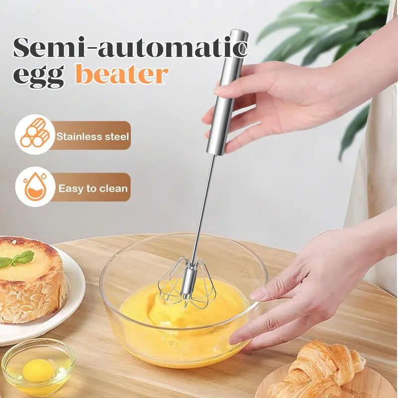 Hand-Push Rotary Whisk