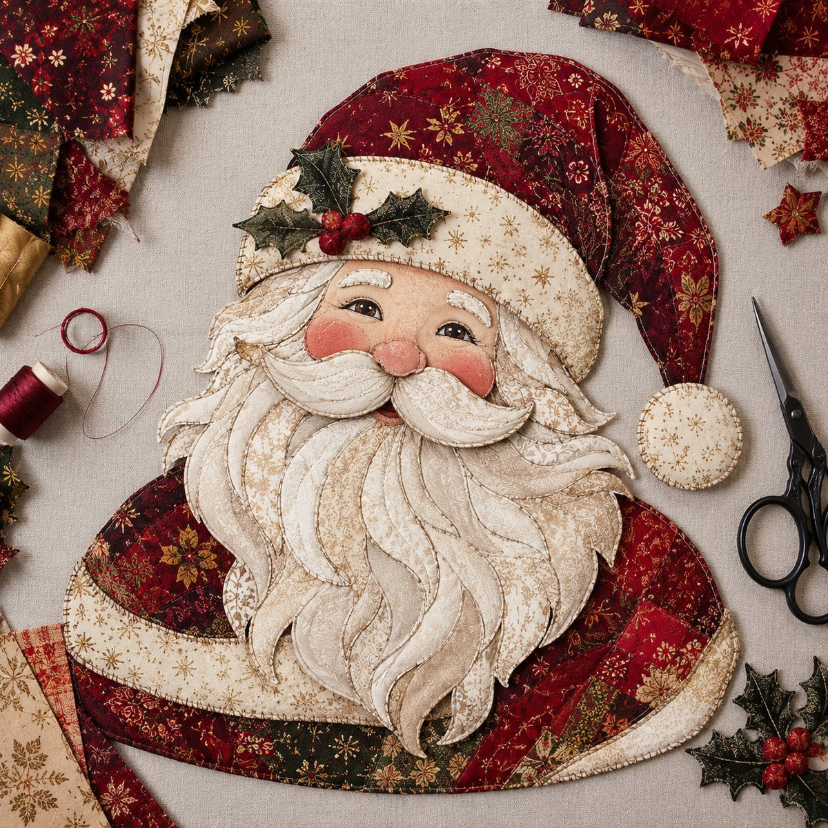 🔥 Holiday Celebration 50% OFF ✨-🎅Christmas Patchwork Fabric DIY Decor Kit for Fun Holiday Crafting & Festive Home Decor 🎄