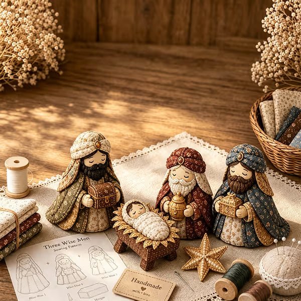 🔥 Last Day 50% OFF✨-🎄 DIY Patchwork Nativity Sewing Kit for Meaningful Holiday Crafting  Decor ✨