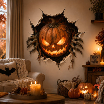 🧙‍♀️ Holiday Celebration 50% OFF 🎃-👻Halloween Break-In 3D Wall Decals for Spooky, Realistic & Fun  🎃
