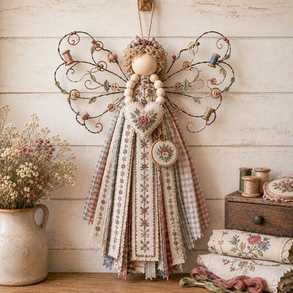 ⏰Last day Promotion 🔥-✨ DIY Angel Fabric Hanging Kit for Peaceful Crafting & Beautiful Home Decor 🪽