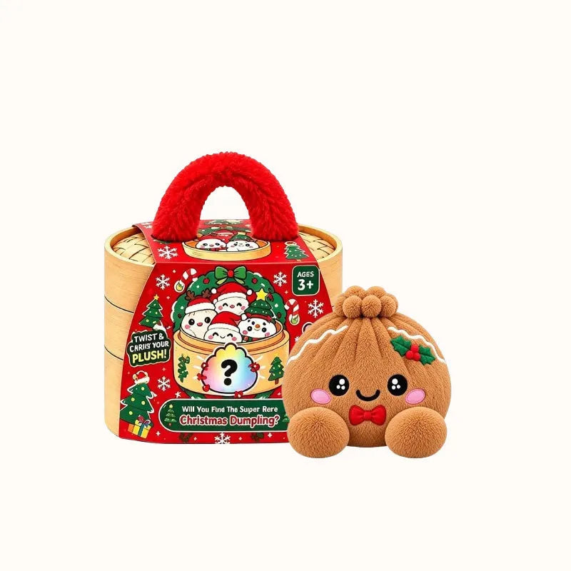 🎄Last Day 50% OFF✨-🥟Christmas Dumpling Plush Blind Box Collection for Cute Holiday Surprises 🎁