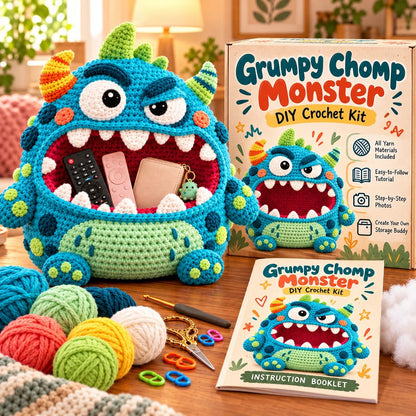 👾 Last Day 50% OFF✨-🧶Cute Hungry Monster Crochet Storage Buddies for Clutter ✨