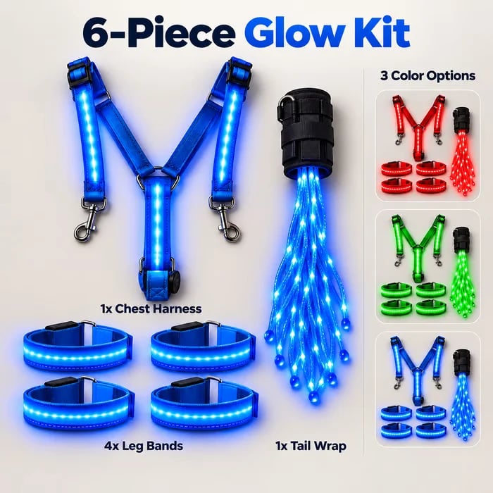 🔥HOT SALE 49% OFF - 🌟 LED Equestrian Glow Safety Kit | Ride Safely Beyond Sunset 🐎