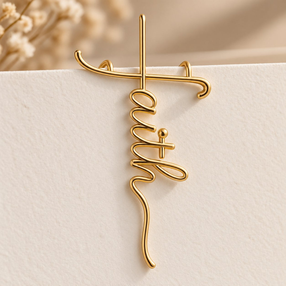 ✝️ Last Day 50% OFF✨-📚 Elegant Faith-Inspired Gold Page Markers 📖