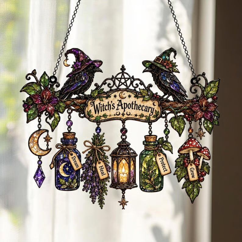 🖤 Holiday Celebration 50% OFF ✨-🐦‍⬛Gothic Raven Suncatcher for Magical Windows ⭐