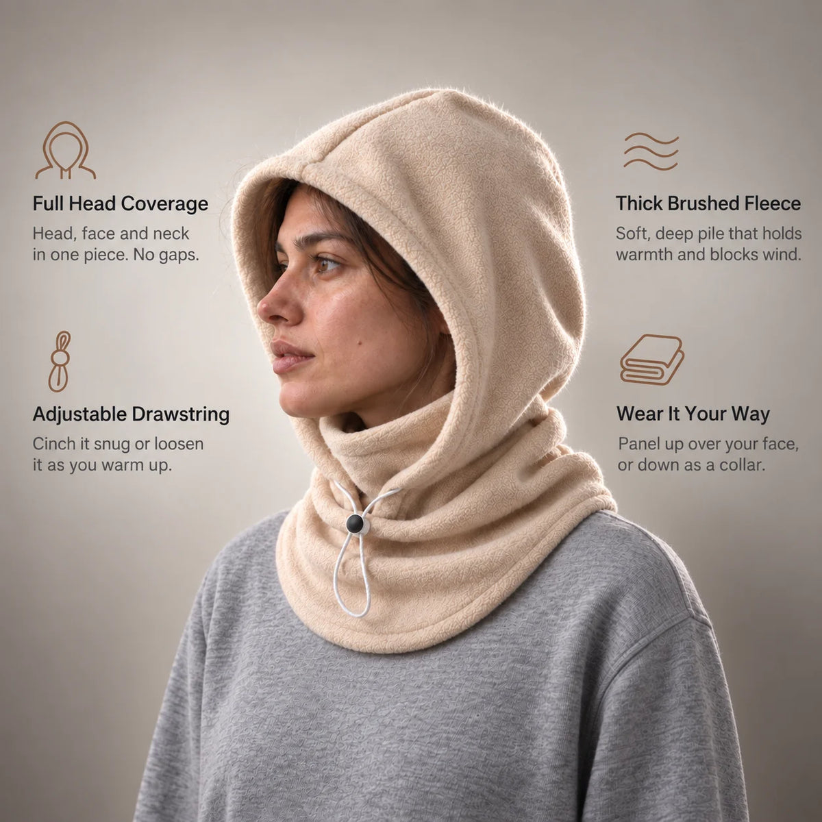 🧤 Last Day 50% OFF✨-❄️3-in-1 Winter Hood for Cozy Cold-Weather Comfort🧣