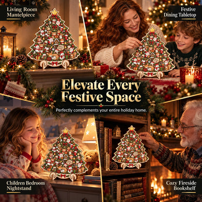 🔥 Last Day 50% OFF✨-🧩Wooden Christmas Puzzle with Stand – 8 Festive Designs to Build & Display 🎄