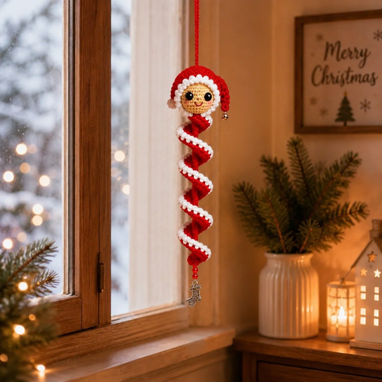 🔥HOT SALE🔥50% OFF - 🎅🌲Crochet Snowman Spiral Oranment DIY Kit