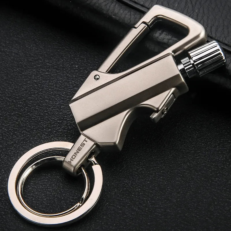 3-in-1 Permanent Match & Carabiner Keychain