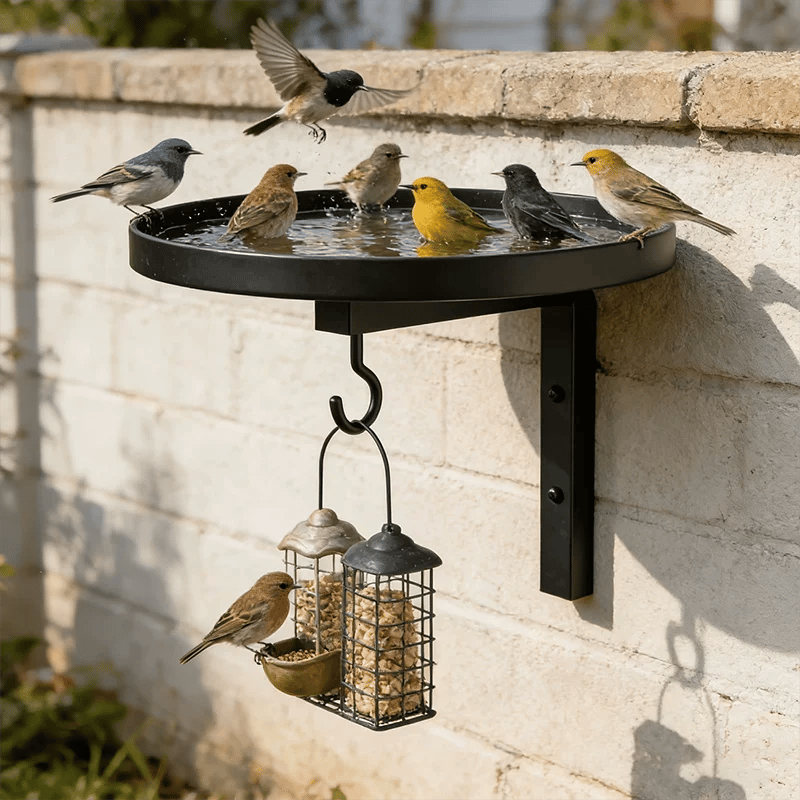 📢 Last Day 50% OFF⏰-🐦 Antique Wall-Mounted Bird Bath for Charming Garden & Bird-Friendly Decor 🏡