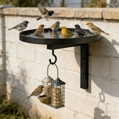 📢 Last Day 50% OFF⏰-🐦 Antique Wall-Mounted Bird Bath for Charming Garden & Bird-Friendly Decor 🏡