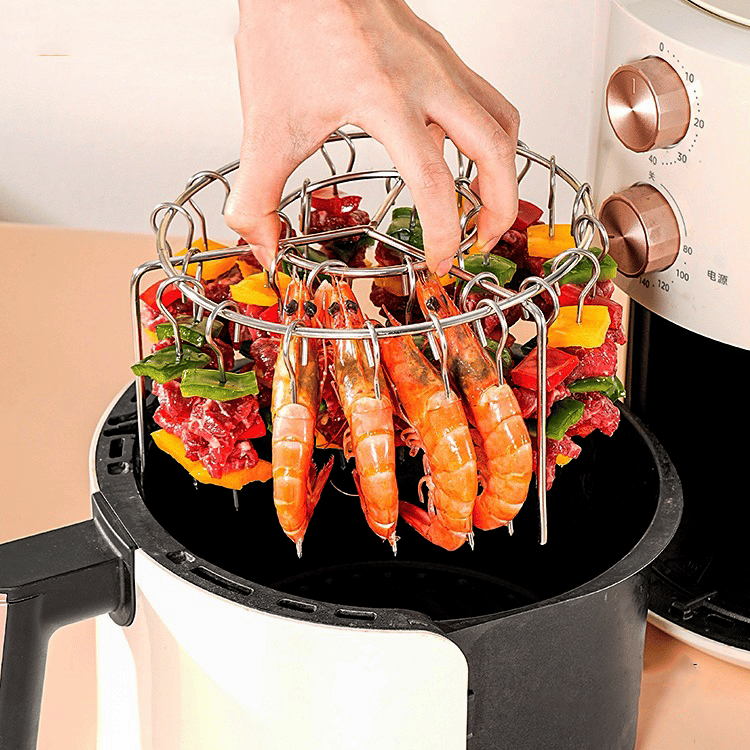 ⏰Last day Promotion 🔥-🥩 Air Fryer Kebab Grill Makes Juicy BBQ Skewers Easily 🍤