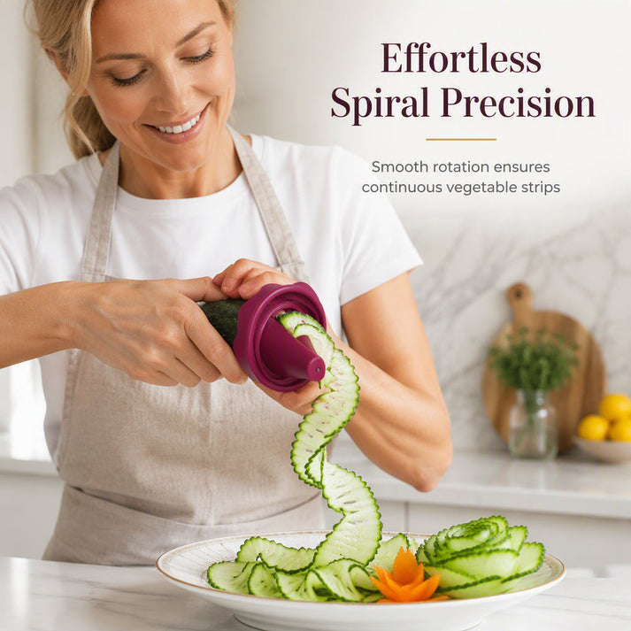 🌹 50% OFF + BUY 1 GET 2 FREE! 🥕 Manual Vegetable Spiralizer & Rose Flower Curler