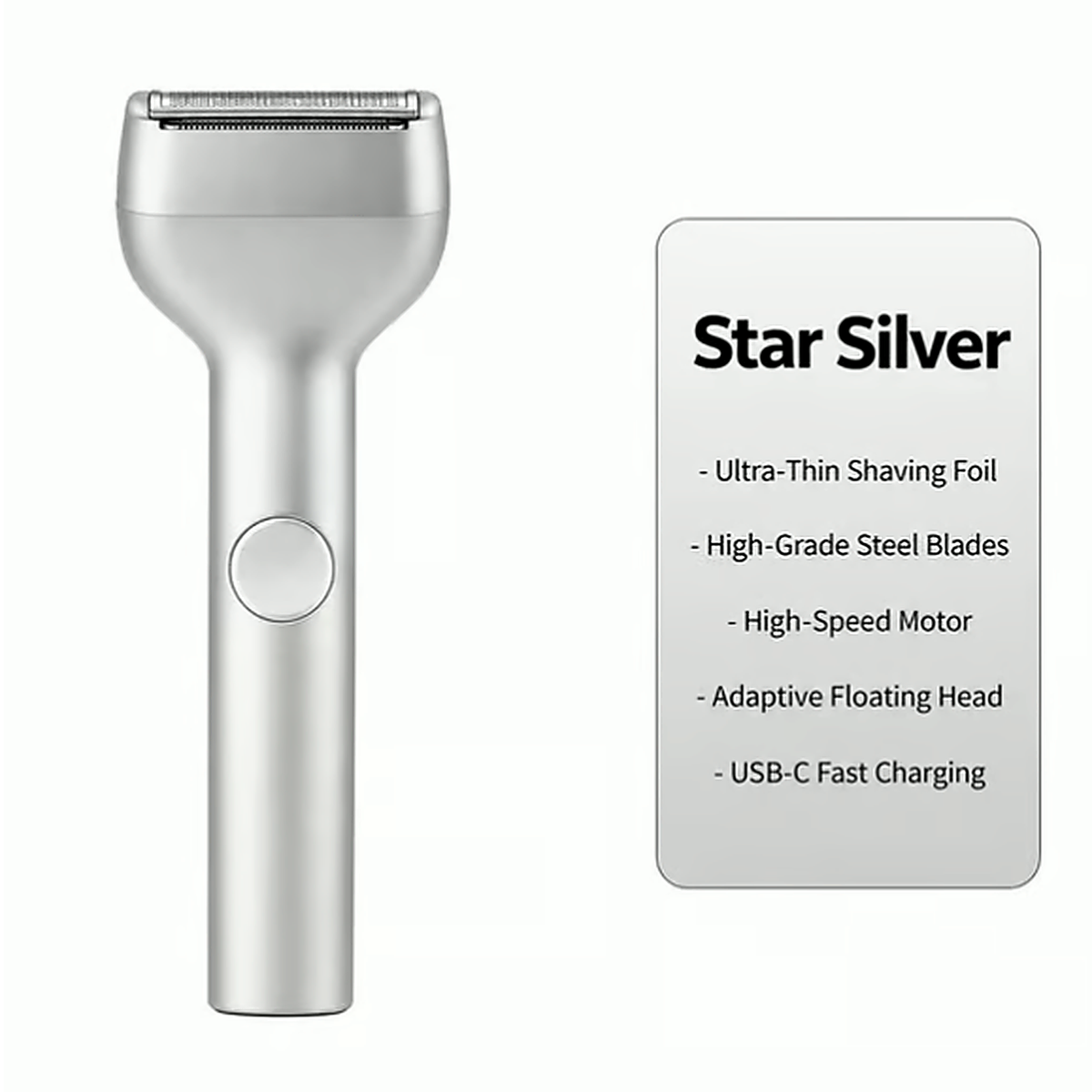 🪒 Men's Rechargeable Foil Electric Shaver – Cordless Wet & Dry Razor for Men ⚡